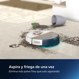 Philips Robot Aspirador y friegasuelos Homerun 7000, succión ultrapotente (5000 Pa), detección de obstáculos pequeños, estación de Vaciado automático, Blanco, Robot Aspirador, Homerun App (XU7100/02)