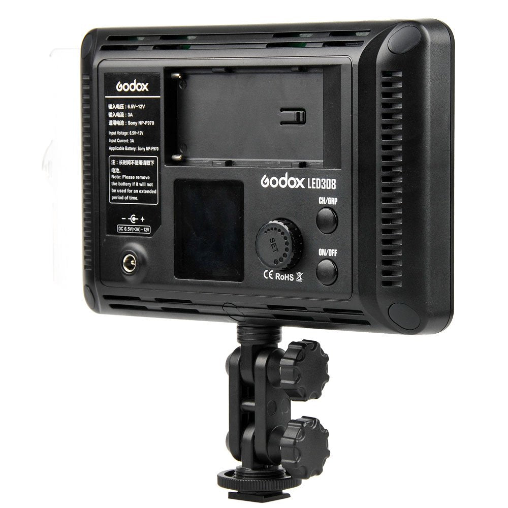 Godox LED308 C lámpara de vídeo con Temperatura de Color Ajustable Mando a Distancia (3300 K hasta 5600 K)