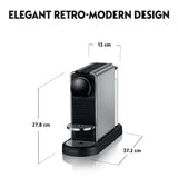 Nespresso Cafetera Krups Citiz Platinum Titanio Cafetera Dosis YY5077FD