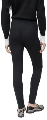 DKNY Pull On Ponte Pant W/Zipper Detail Pantalones, Negro, L Mujeres