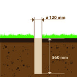 Fartools 175305 - Barrena eléctrica (1200 W, 120 mm de diámetro)