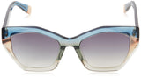 Furla, SUNGLASSES, SFU885V-54-0BLV, SHINY BLUE GRAD.GREEN, Female