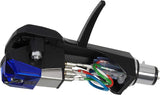 Audio-Technica AT-XP3/H Cápsula para DJ audiófilo con aguja cónica montada en un cabezal AT-HS6 Azul