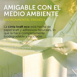 m-office Cinta Adhesiva Papel Kraft, Cinta de Embalar Adhesiva para Embalaje de Cajas, Envíos, Mudanzas y Manualidades, Cinta de Papel Embalaje, Cinta Marrón Papel Kraft (12 uds, 72mmx80m)