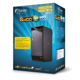 FANTEC 8X Hard Drive Enclosure USB-C 3.1 Gen2 10G for The Installation of 8X 3.5/2.5 Inch SATA I/II/III HDDs/SSDs. Automatic Fan with Internal Temperature Sensor, Lockable Metal housing, Black