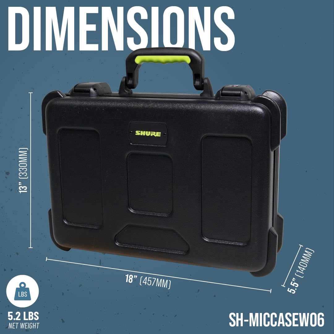 Shure By Gator - SH-MICCASEW06 - estuche para 6 micrófonos wireless Shure