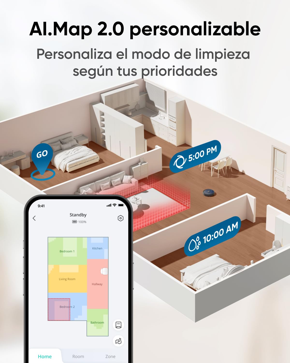 eufy X10 Pro Omni Robot Aspirador con Base Autovaciado y Mopas Giratorias, 8.000 Pa, Mopa Doble con Elevación Automática de 12 mm, Detección de Alfombras, Antiobstáculos AI, Limpieza Automática blanco