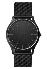 Skagen Jorn reloj para hombre, movimiento de cuarzo con correa de acero o piel, Negro y grafito, 41MM