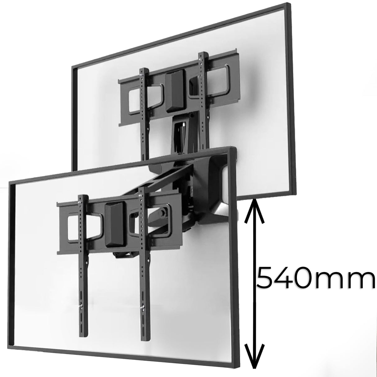 Maclean Soporte de Pared Eléctrico para TV de 37-70" | Altura Ajustable con Mando a Distancia | para Montaje sobre la Chimenea | Máx. VESA 600x400 | hasta 35 kg | MC-891
