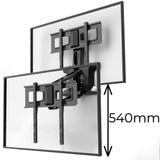 Maclean Soporte de Pared Eléctrico para TV de 37-70" | Altura Ajustable con Mando a Distancia | para Montaje sobre la Chimenea | Máx. VESA 600x400 | hasta 35 kg | MC-891