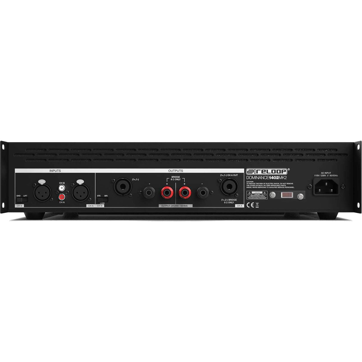 Reloop Dominance 1402 MK2 - Solución de amplificación para restaurantes, Negocios y Discotecas