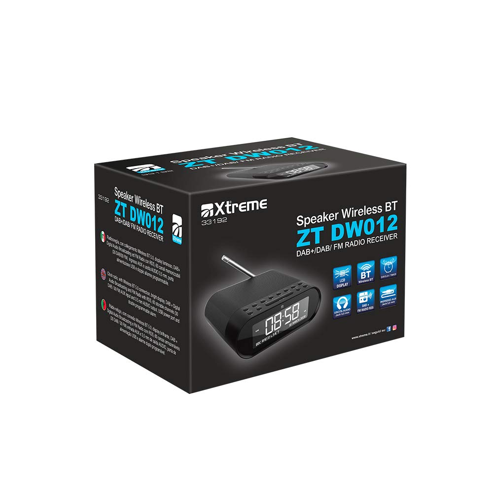 Xtreme videogames Dab Dab+/FM - Altavoz Bluetooth inalámbrico portátil con Radio FM, USB Charge 33192, Color Negro