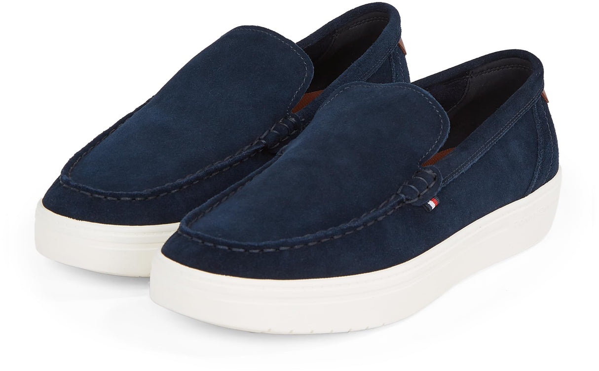 Tommy Hilfiger Mocasines Hombre Modern Light Hybrid de Ante, Azul (Desert Sky), 41