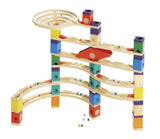 Hape Quadrilla Vertigo Wooden Marble Run Construction System, Juego de carreras de canicas de madera Juguete de laberinto para niños