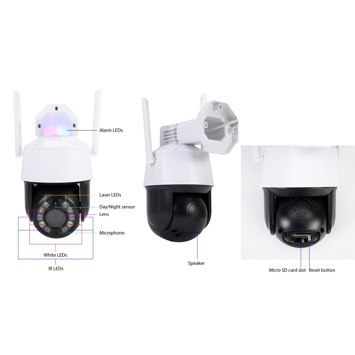 PNI Cámara de videovigilancia House IP575 5MP WiFi, Zoom óptico 20x, Lente varifocal