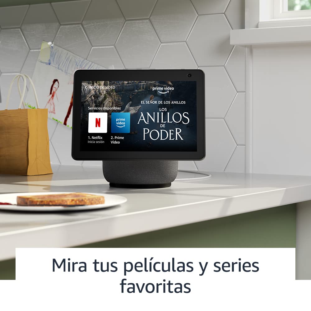 Echo Show 10 (Última generación) | Pantalla inteligente HD con movimiento y Alexa, Antracita