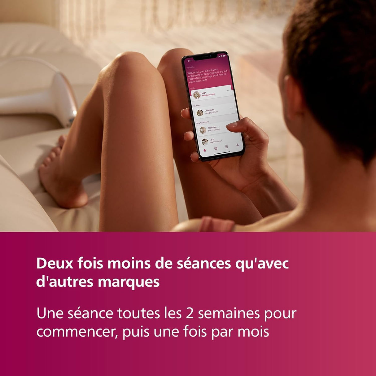 Philips Lumea Advanced BRI921/00 - Depiladora Luz Pulsada para la Depilación Permanente del Vello Visible en Casa con sensor de tono de piel, 2 Cabezales para Cuerpo y Cara y lápiz recortador compacto
