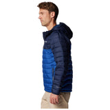 Columbia Powder Lite 2-Chaqueta con Capucha Acolchada, Mountain Blue/Collegiate Navy, L para Hombre
