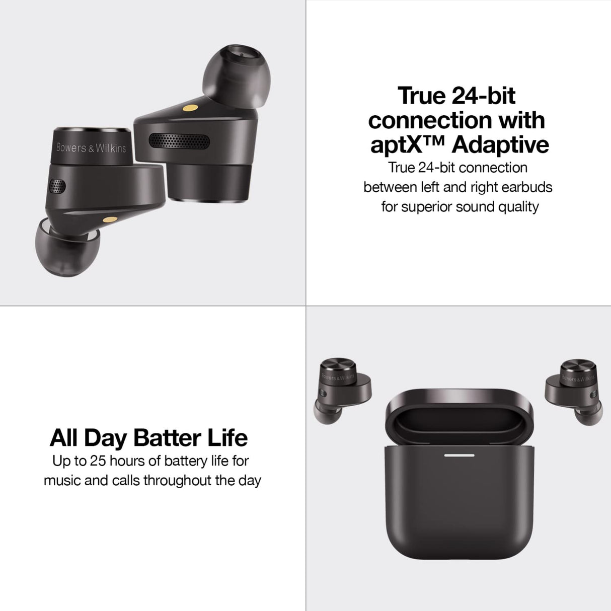 Bowers & Wilkins PI5 Auriculares TrueWireless con Cancelación Adaptativa de Ruido - Antracita