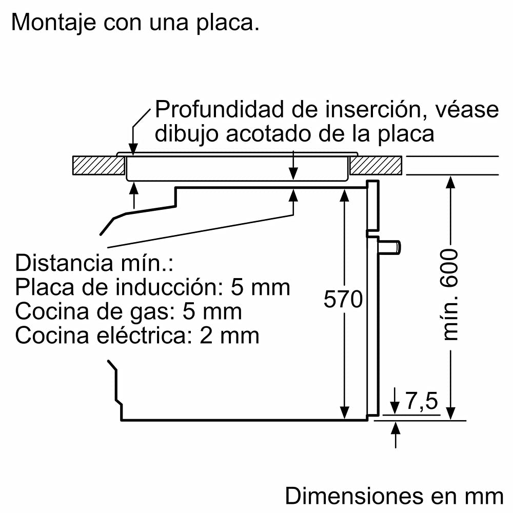 Balay - Horno Multifunción, 60 cm, Serie Acero, Puerta Abatible, Aire caliente 3D Profesional, 3HB2010X0