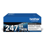 Brother TN247BKTWIN Pack de 2 cartuchos de tóner negro de larga duración, Para las impresoras HLL3210CW, HLL3230CDW, HLL3270CDW, DCPL3510CDW, DCPL3550CDW, MFCL3710CW, MFCL3750CDW, MFCL3770CDW