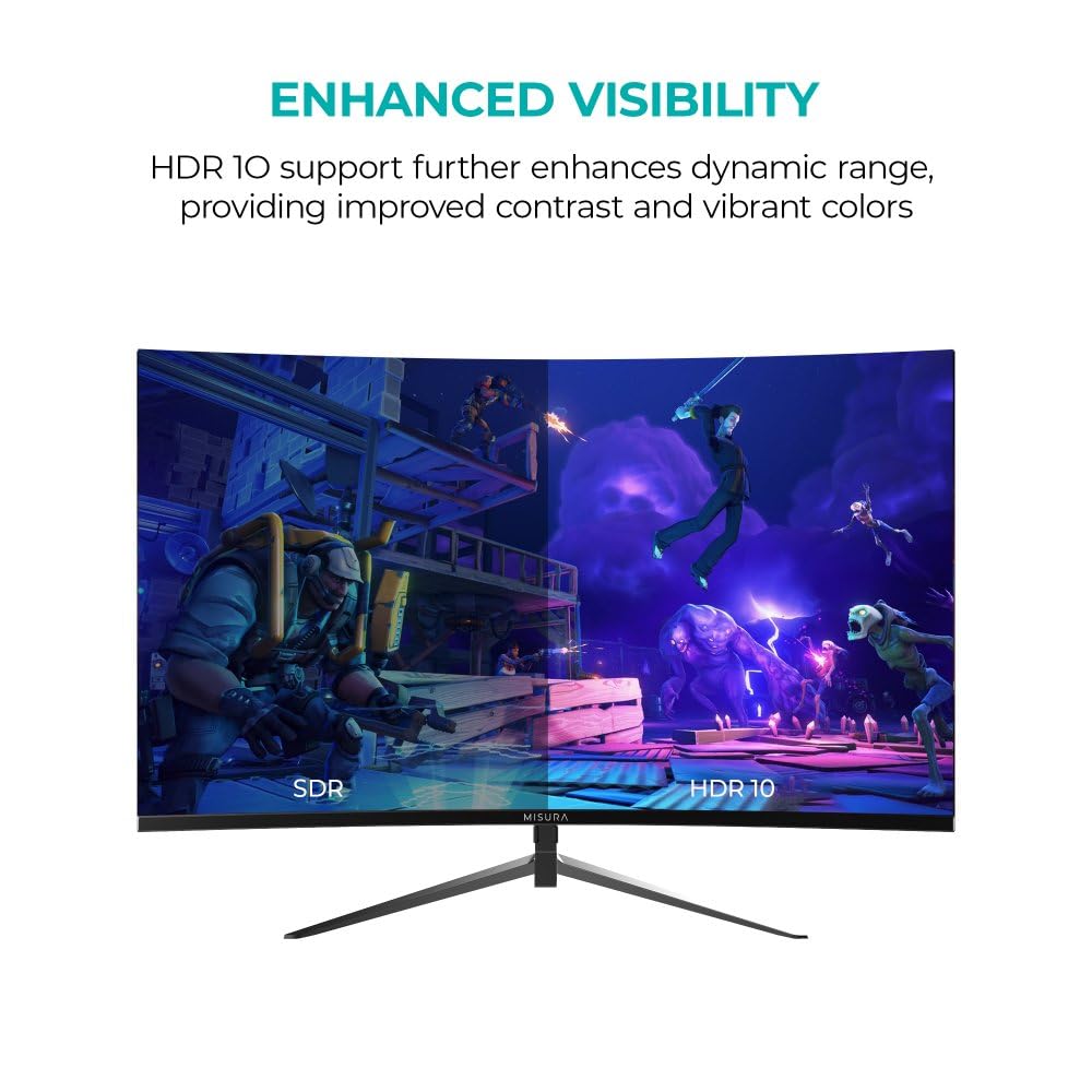 MISURA | Monitor Gaming 24" Curvo | 200 Hz | Full HD | 1ms | HDR | FreeSync, GSync, Overdrive, Flicker Free | HDMI, DP | 4000:1 - MM24DFA