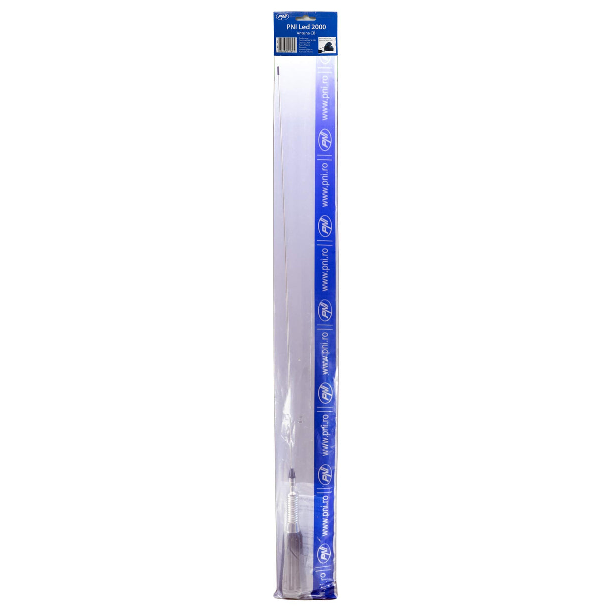 Antena CB led PNI 2000 Longitud 90 cm, 26-28 MHz, Compatible con Enchufe PL259, se Ilumina Durante la transmisión