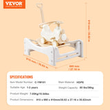 VEVOR Caballo Balancín 5 en 1 para Niños de 1 a 3 Años, Caballo Balancín para Bebé con Trampolín, Tabla de Equilibrio Desmontable, Manija de Empuje y 4 Ruedas Lisas, para Niños de 36 kg, Blanco