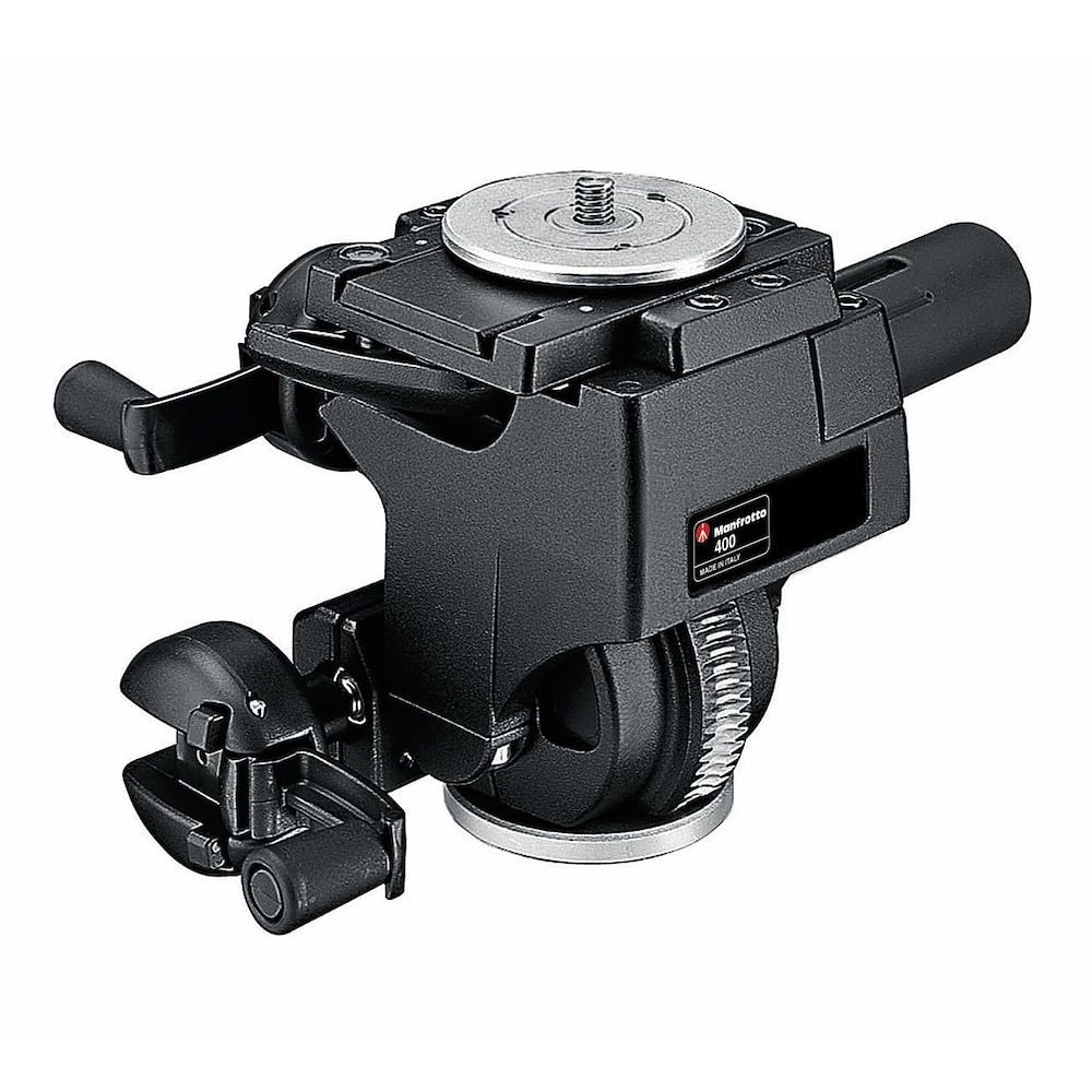 Manfrotto Rótula de Cremallera 400 Studio, Cabezal para Trípode con 3 Ejes de Movimiento de Alta Precisión para Equipamiento de Fotogradía y Cámara, Creación de Contenidos, Vlogging