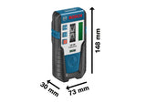 Bosch Professional Receptor láser LR 1 G (haz láser verde, 1 batería de 9 V, alcance 0–200 m)