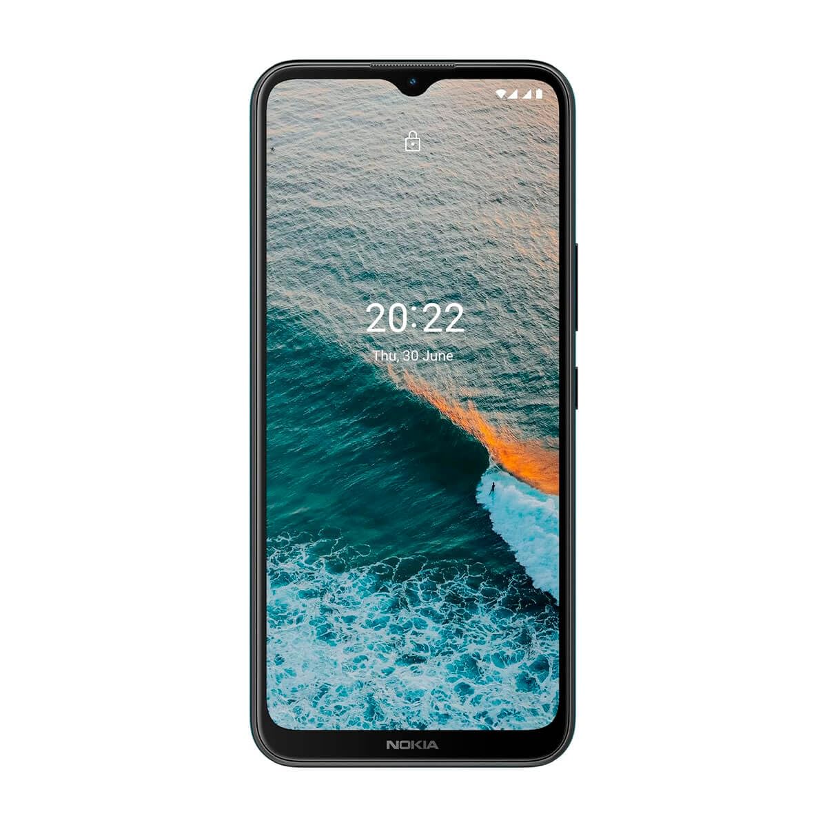 Nokia C21 Plus 4G Smartphone, Pantalla 6,5" HD+, 3GB RAM, 32GB ROM, Bateria 4000 mAh, Doble Camara 13+2Mp - Dark Cyan Manufacturer - HMD Global Oy