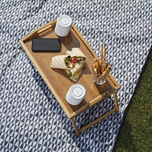 Hama | Juego de Altavoces Bluetooth 2 en 1 Twin 3.0 Resistentes al Agua 30 W (Juego de Altavoces, Divisibles, Inalámbrico, 2 Cajas portátiles Bluetooth, Resistente al Agua IP67) Color Blanco