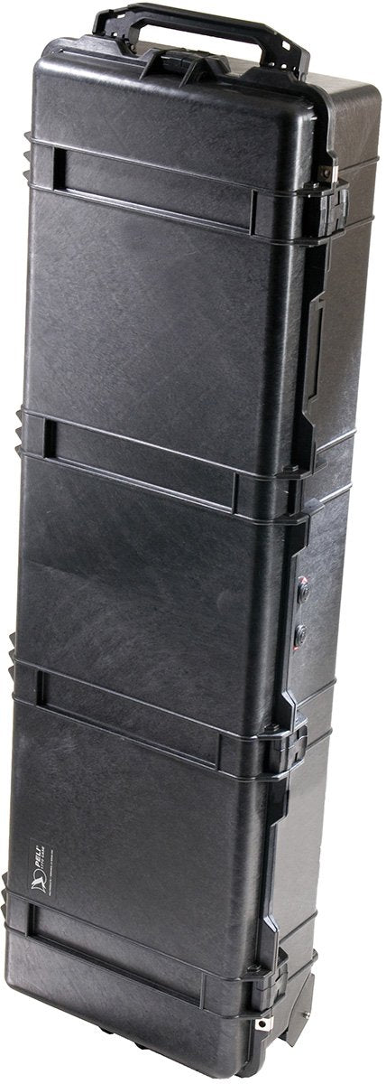 PELI 1770 Funda larga robusta con ruedas de poliuretano anchas para trípodes, armas deportivas e instrumentos, IP67 estanca, 120L de capacidad, fabricada en EE.UU., sin espuma, color negro