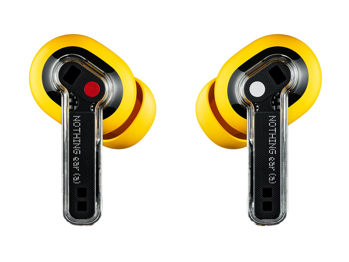Nothing Ear (a) Auriculares inalambricos Bluetooth con Integración de ChatGPT, Cancelación de Ruido Activa, Algoritmo de Mejora de Graves y hasta 42,5 Horas de reproducción - Amarillo