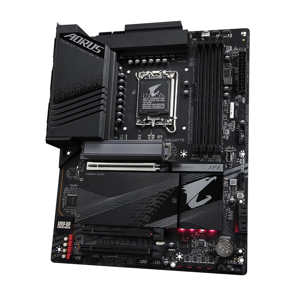 GIGABYTE Z790 AORUS Elite AX DDR4 Placa Base - Compatible con procesadores Intel Core 14th Gen CPUs, 16+1+2 Phases Digital VRM, up to 5333MHz DDR4 (OC), 4xPCIe 4.0 M.2, Wi-Fi 6E, 2.5GbE LAN
