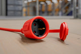 as - Schwabe alargador de Cables 40 m H07RN-F 3G1,5 - Cable de extensión 230 V / 16 A / 3.500 W - con Tapa de protección - Resistente al Polvo y a Las Salpicaduras IP44 - Rojo, 60374