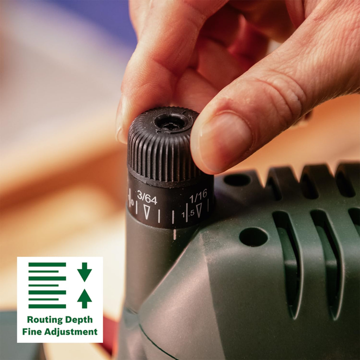 Bosch Home and Garden POF 1400 ACE Fresadora de Superficie, 1400 W, en Maletín