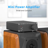 Fosi Audio V1.0B Altavoz Amplificador Estéreo 50W x 2, Amplificador de Audio de 2 Canales Mini HiFi Clase D Integrado TPA3116 con Fuente de Alimentación de 19V, 4.74A