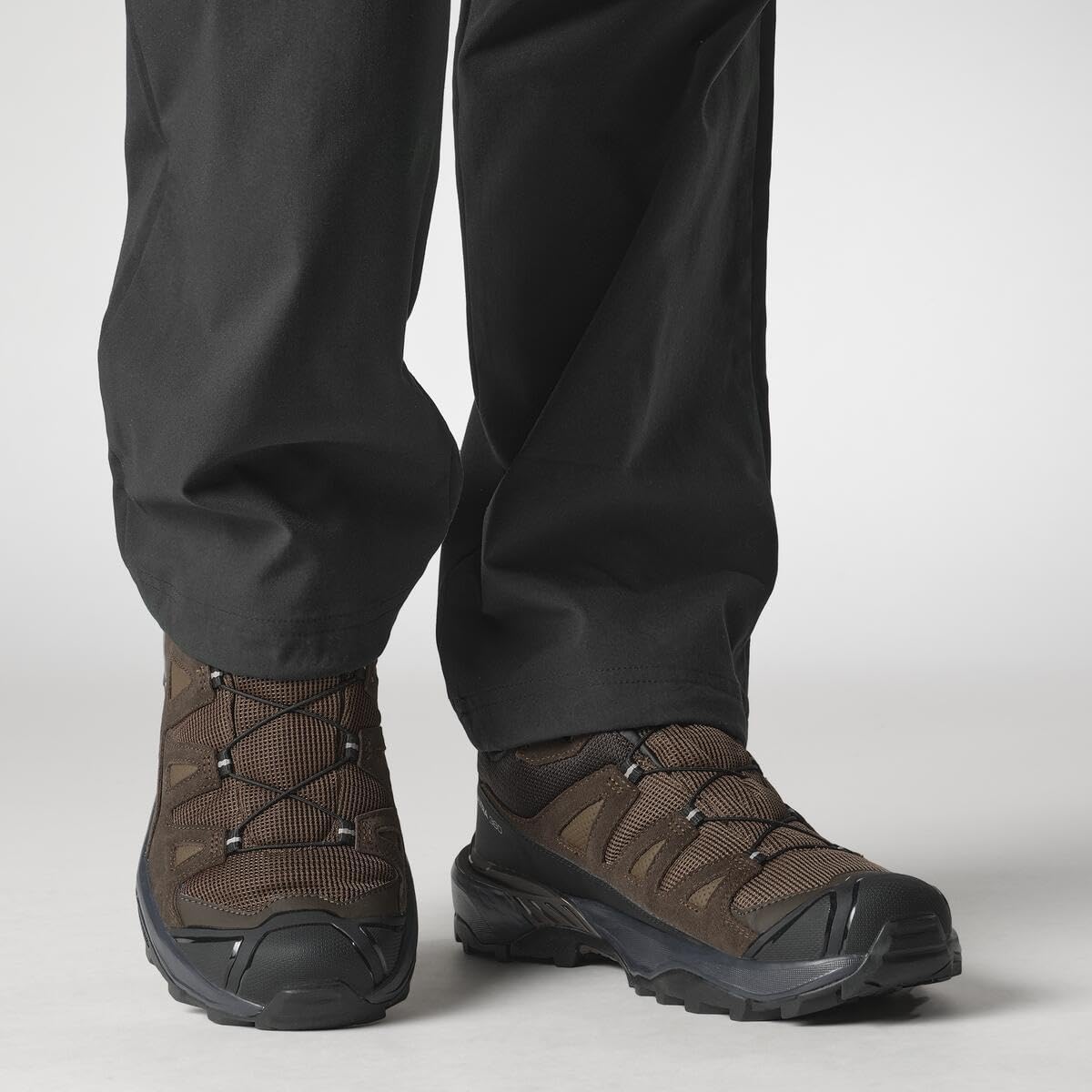 Salomon X ULTRA 360 LEATHER GORE-TEX, Zapatos de senderismo para Hombre, Dark Earth Delicioso Sharkskin, 43 1/3 EU