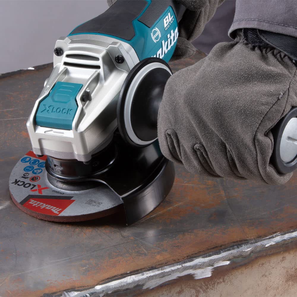 Makita DGA519Z Miniamoladora BL 18V LXT 125 mm X-Lock/Solo, sin batería y sin Cargador, 18 V, Negro
