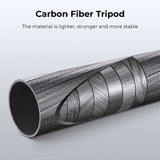 K&F CONCEPT Trípode Cámara,173cm Trípode de Carbono Fotografía Compacto y Professional con 360° Rótula de Bola y Placa de Liberación para Cámara DSLR Carga 16kg