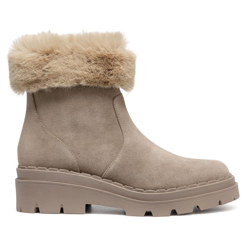 Geox D Felleny G, Bota de Tobillo Mujer, Taupe Beige, 37 EU