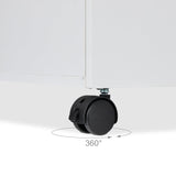Relaxdays Mueble Archivador, 2 Cajones para Ficheros, 72 x 43 x 46 cm, Cajonera Oficina, Cierre con Llave, Blanco
