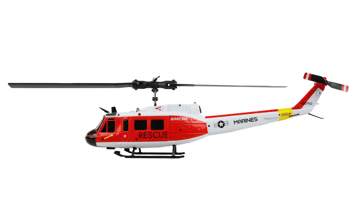 Amewi UH-1 Marine Brushless CP Helicóptero 6 Canales 6G/3D RTF teledirigido RC