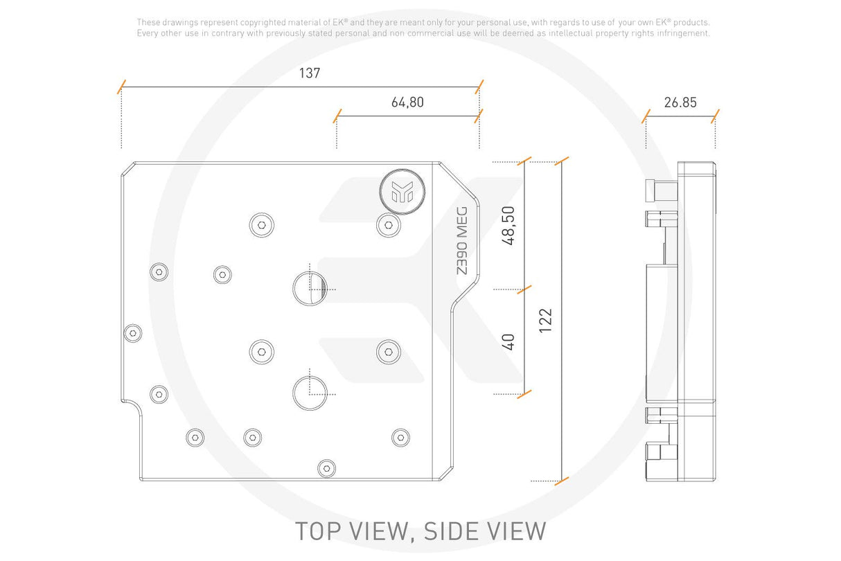 EK Water Blocks EK-Momentum MSI Z390 MEG Ace D-RGB - Acrílico