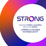 STRONG SRT420 TV Box Android TV 4K con Puerto Ethernet, DVB-T2, 2GB RAM + 16GB Almacenamiento, Chromecast Integrado, WiFi, Asistente De Voz Google, HDR10+, Dolby Audio Y Dolby Vision