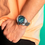 LOTUS Reloj Automático Hombre de Acero Inoxidable 316l Plateado Reloj Analógico Hombre - Calendario - Cristal Zafiro de Alta Resistencia - Resistente al Agua 10 ATM 18997/1