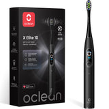 Cepillo eléctrico Oclean X Elite 10, AI cepillado personalizado，Pantalla táctil con seguimiento de 12 áreas, 40°de oscilación, 5 Modos, Temporizador, 40 Días, Pronóstico del tiempo, IPX7, Negro