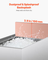 VEVOR Contenedor de Hielo de 28 L para Debajo del Mostrador de 305 x 483 x 937 mm, de Acero Inoxidable con Tapa Deslizante y Patas de Bola Ajustables, Carrito Refrigerado para Bar, Restaurante
