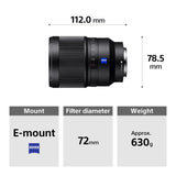 Sony Distagon T FE 35mm f/1.4 Zeiss - Objetivo Prime, Full-Frame, Rango Medio (SEL35F14Z)